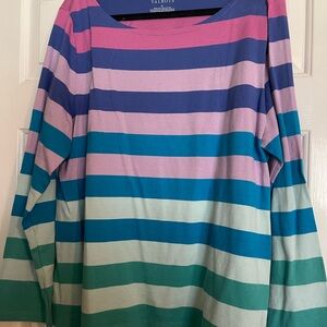 NWT Talbots Striped Perfect Tee